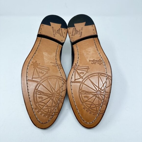 Ted Baker London Dress Shoes Mens 9 Black Oxford Wingtip Brogue Leather Lace Up - Picture 10 of 12